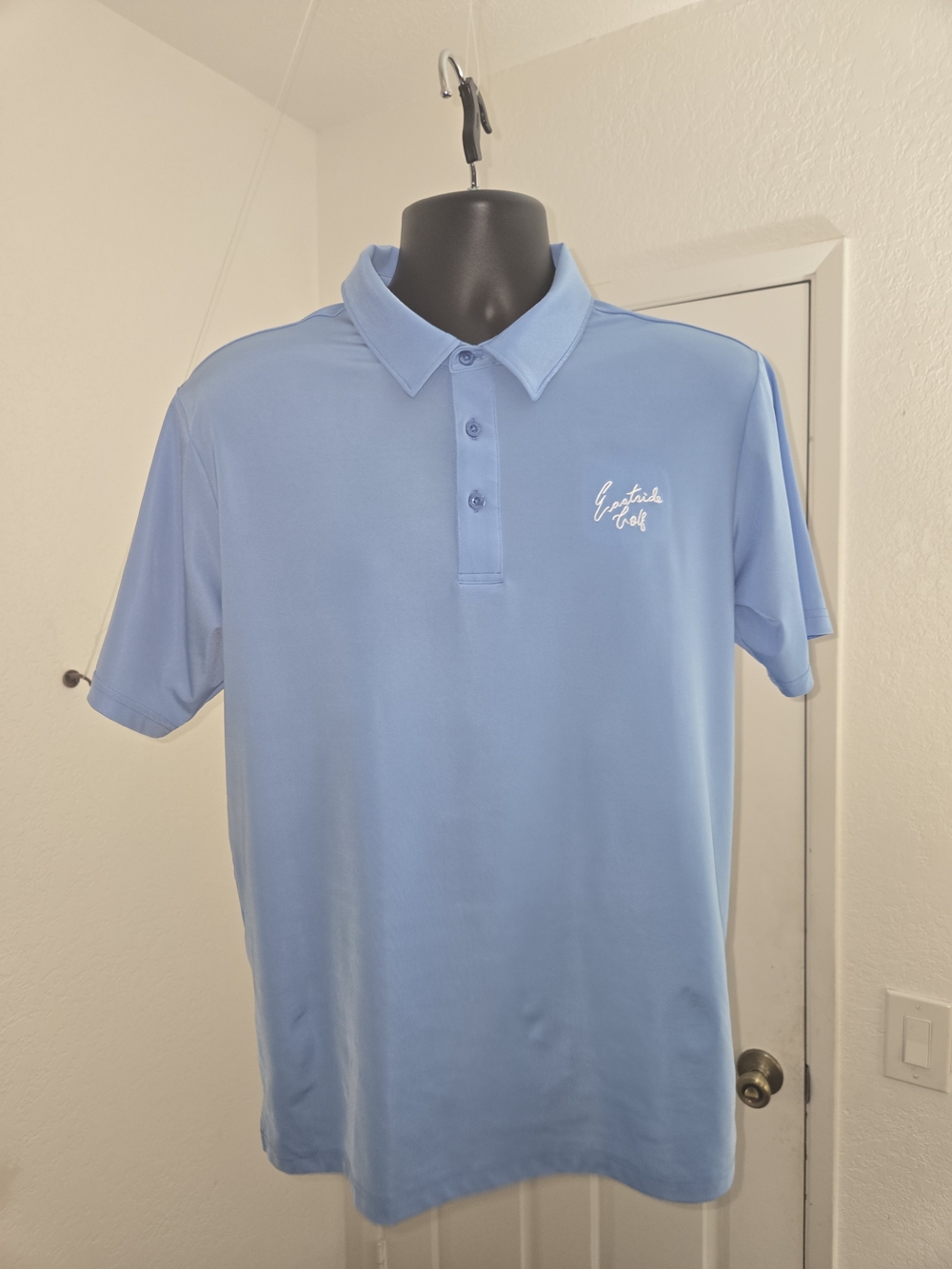 Eastside Golf Men’s Medium Eastside Golf Polo – Light Blue Performance Golf